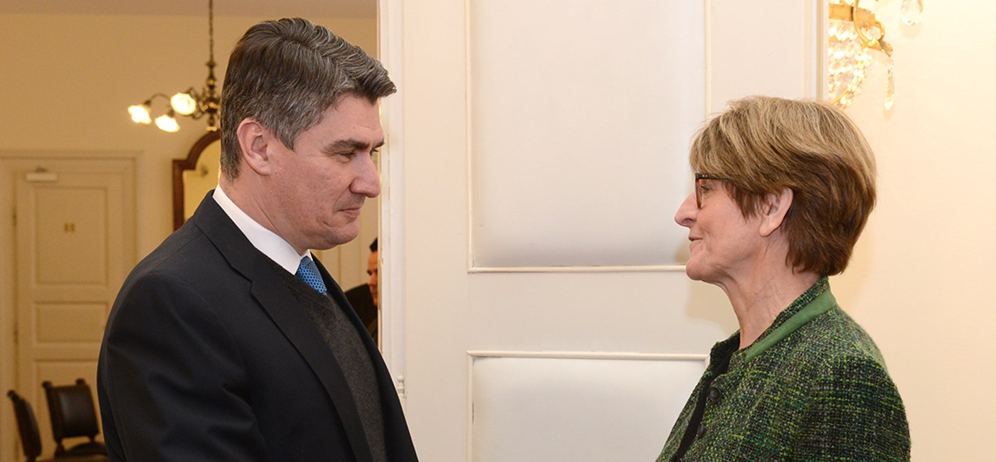 Predsjednik Vlade Milanović s predsjednicom Parlamentarne skupštine Vijeća Europe 